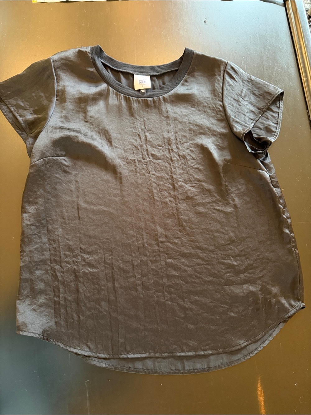 Cabi Black Crewneck Short-Sleeve Women's Top#6509